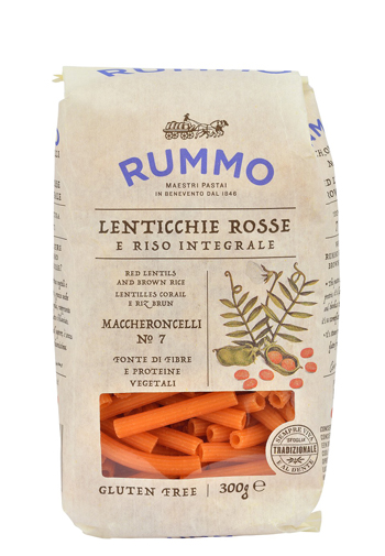 RUMMO MACCHERONCELLI N 7 LENTICCHIE ROSSE E RISO INTEGRALE 300 G - Magnumfarma.it