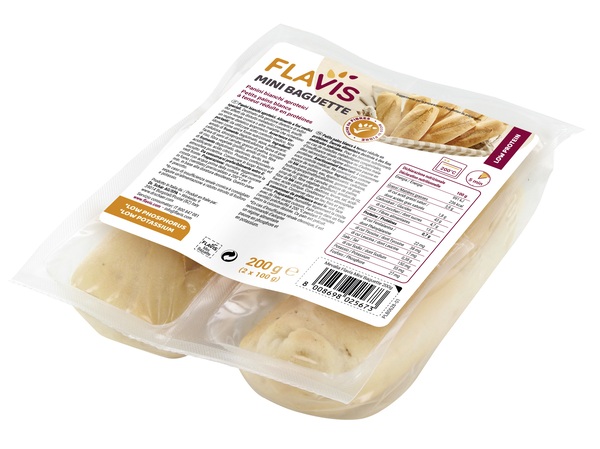 FLAVIS MINI BAGUETTE PANINI BIANCHI APROTEICI 2 PEZZI DA 100 G - Magnumfarma.it