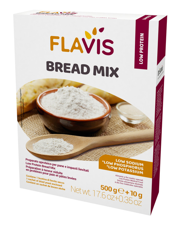 FLAVIS BREAD MIX PREPARATO PER PANE E IMPASTI LIEVITATI APROTEICI 500 G - Magnumfarma.it