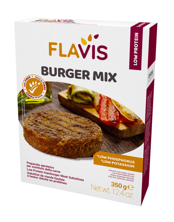 FLAVIS BURGER MIX PREPARATO APROTEICO PER SOSTITUTO DELLA CARNE 350 G - Magnumfarma.it