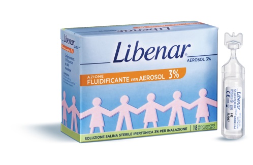SOLUZIONE SALINA IPERTONICA 3% LIBENAR PER INALAZIONE CON AEROSOL 18 FLACONCINI MONOUSO X 4ML - Magnumfarma.it