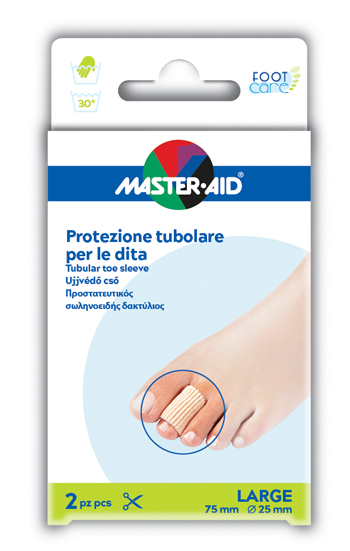 PROTEZIONE TUBOLARE IN GEL MASTER-AID FOOTCARE ELASTICIZZATO LARGE 7,5 CM 20 MM 2 PEZZI C5 - Magnumfarma.it
