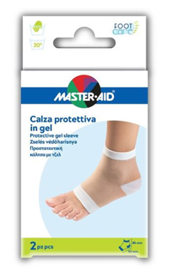 CALZA CON PROTEZIONE MASTER-AID FOOTCARE IDRATANTE IN GEL/TESSUTO PER TALLONI 2 PEZZI F1 - Magnumfarma.it