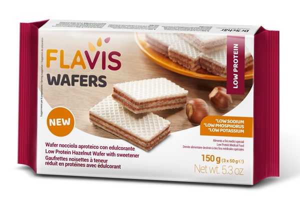 FLAVIS WAFERS NOCCIOLA APROTEICO 3 PORZIONI DA 50 G - Magnumfarma.it
