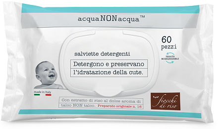 FIOCCHI DI RISO ACQUA NON ACQUA SALVIETTE DETERGENTI 60 PEZZI - Magnumfarma.it