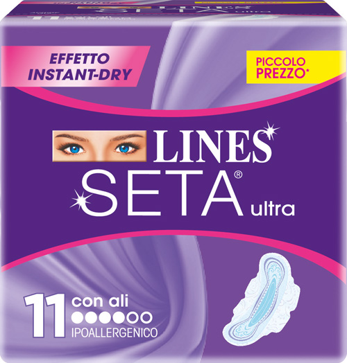 LINES SETA ULTRA ASSORBENTI CON ALI 11 PEZZI - Magnumfarma.it