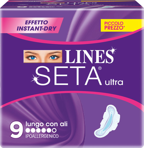 LINES SETA ULTRA ASSORBENTI LUNGHI 9 PEZZI - Magnumfarma.it