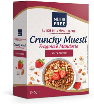 NUTRIFREE CRUNCHY MIX FRAGOLE E MANDORLE 340 G - Magnumfarma.it