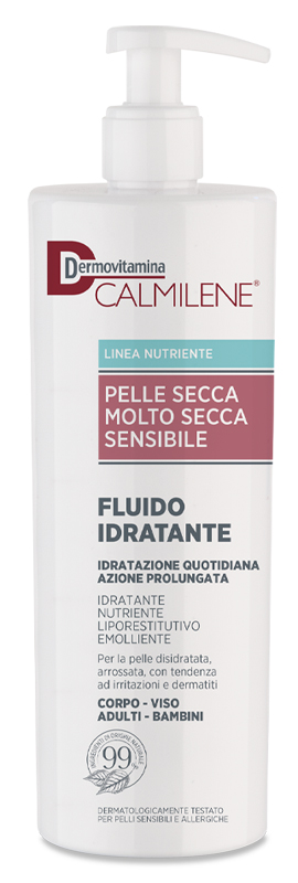 DERMOVITAMINA CALMILENE FLUIDO IDRATANTE PER PELLE SECCA, MOLTO SECCA E SENSIBILE 500 ML - Magnumfarma.it