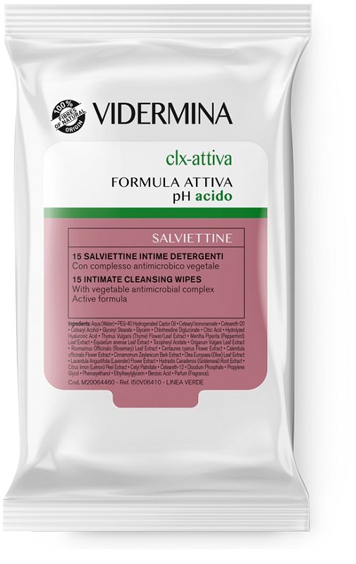 VIDERMINA CLX ATTIVA 15 SALVIETTE INTIME DETERGENTI - Magnumfarma.it
