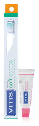 VITIS SPAZZOLINO SOFT ACCESS + DENTIFRICIO GINGIVAL 15 ML - Magnumfarma.it