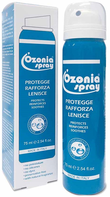 OZONIA SPRAY A BASE DI OLIO OZONIZZATO PER CUTE E MUCOSE ARROSSATE INFIAMMATE DISTROFICHE SENSIBILI 75 ML - Magnumfarma.it