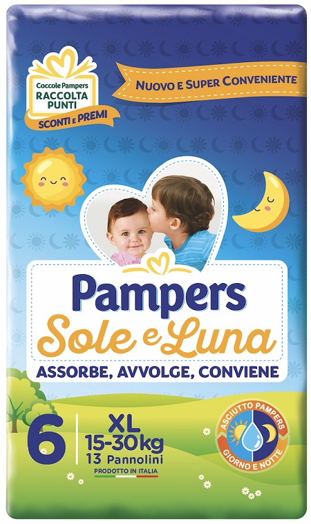 PAMPERS SOLE E LUNA XL 13 PEZZI - Magnumfarma.it