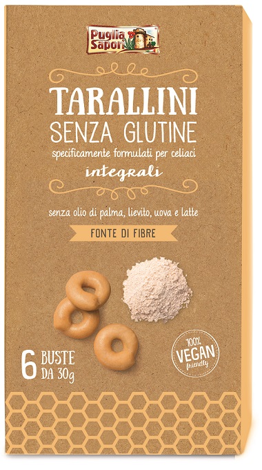 PUGLIA SAPORI TARALLINI INTEGRALI SENZA GLUTINE 180 G - Magnumfarma.it
