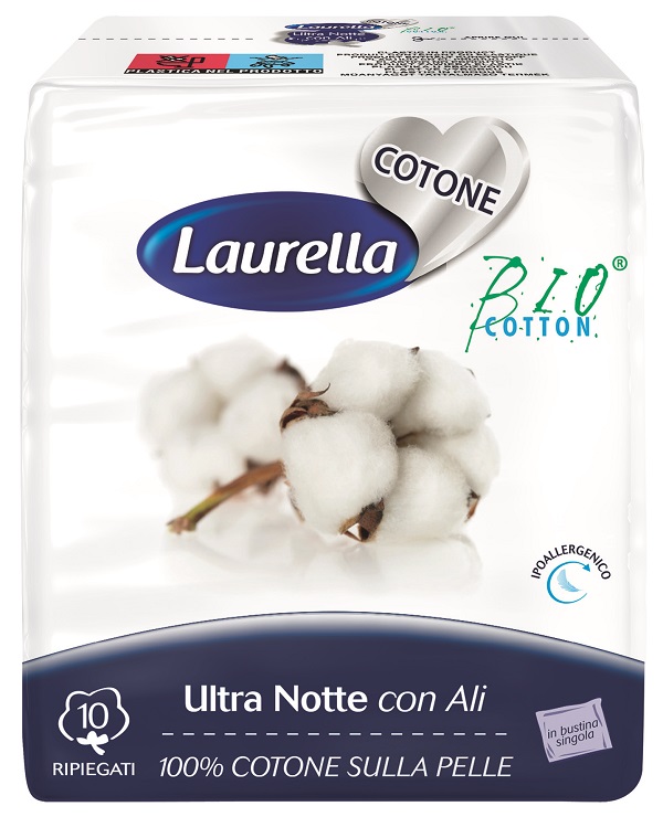 ASSORBENTE LAURELLA PER DONNA IN COTONE ULTRA ALI NOTTE 10 PEZZI - Magnumfarma.it