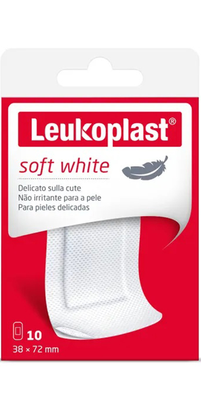 LEUKOPLAST SOFT WHITE 72 X 38 CM 10 PEZZI - Magnumfarma.it