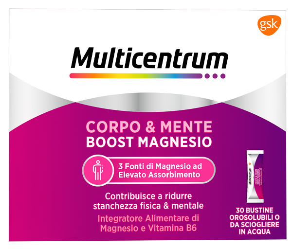 MULTICENTRUM BOOST MAGNESIO 30 BUSTINE - Magnumfarma.it