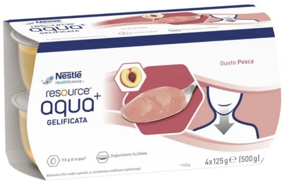 RESOURCE AQUA ACQUA GELIFICATA+PEACH CUP 6 4X125 G - Magnumfarma.it