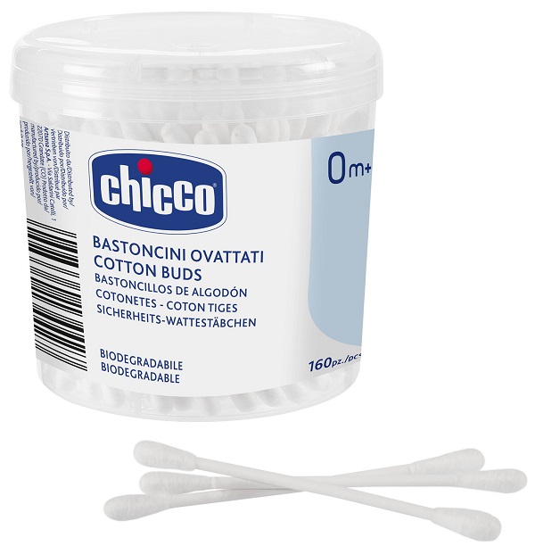 CHICCO BASTONCINI COTONATI 160 PEZZI - Magnumfarma.it