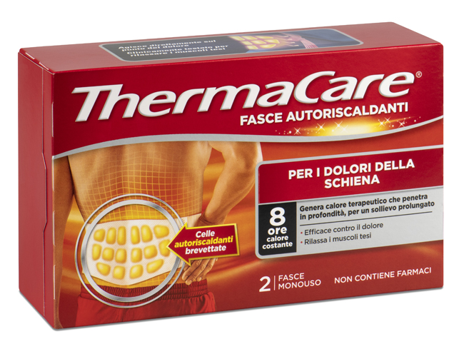 FASCIA AUTORISCALDANTE A CALORE TERAPEUTICO THERMACARE SCHIENA 2 PEZZI - Magnumfarma.it