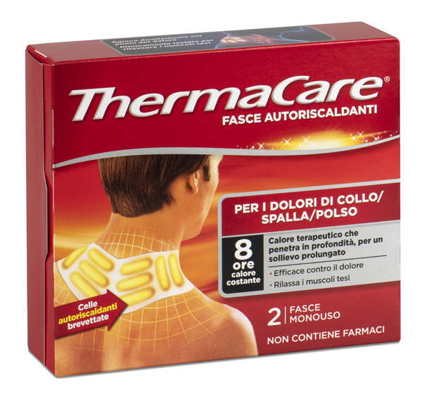 FASCE AUTORISCALDANTI A CALORE TERAPEUTICO THERMACARE COLLO/SPALLA/POLSO 2 PEZZI - Magnumfarma.it