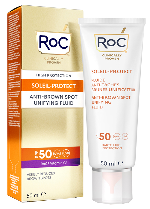 ROC FLUIDO SOLARE VISO SPF 50+ ANTIMACCHIE BRUNE  50 ML - Magnumfarma.it