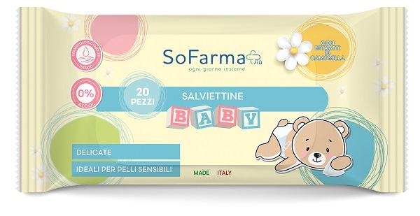 SALVIETTINE BABY CAMOMILLA 20 PEZZI SOFARMAPIU' - Magnumfarma.it