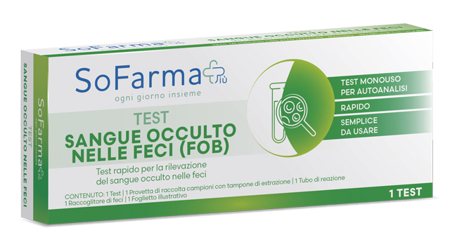 TEST AUTODIAGNOSTICO RAPIDO SOFARMAPIU' PER LA RILEVAZIONE DEL SANGUE OCCULTO NELLE FECI - Magnumfarma.it
